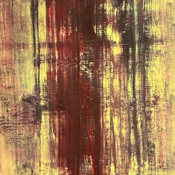 Original Abstract Painting On Reclaimed Wood 12” X 12 “ X 1” A Walk Through Time - Picture 7 of 14